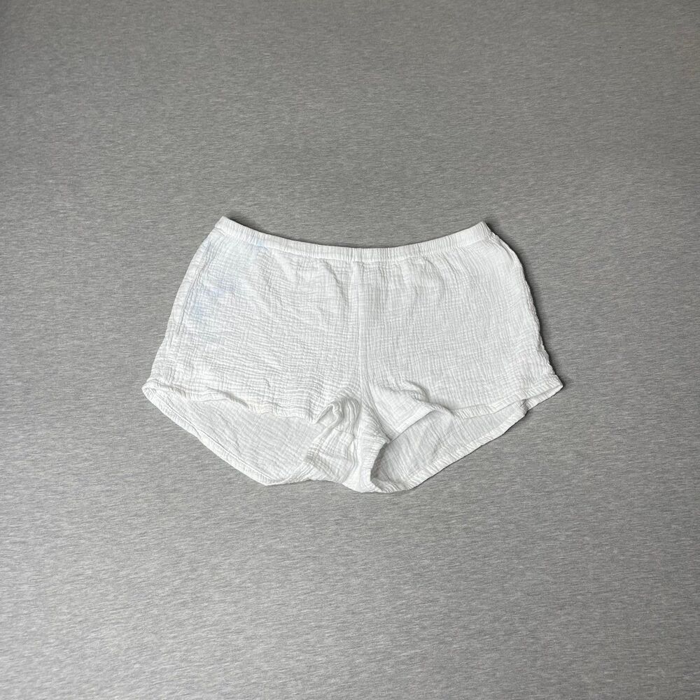 Laura Ashley Sleepwear Women’s White Super Soft Linen PJ Shorts